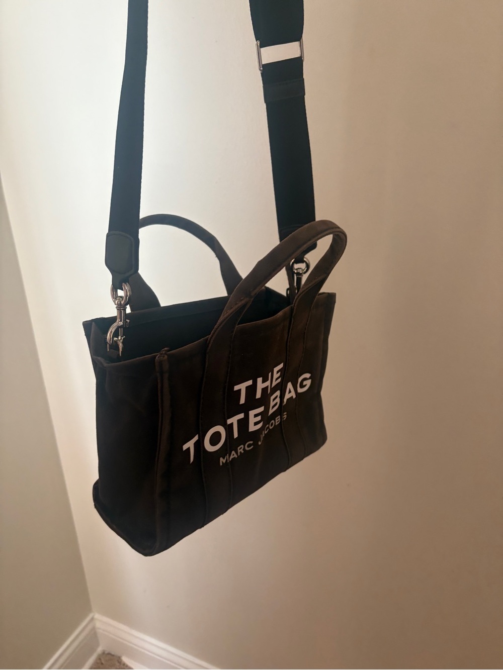 Marc Jacobs black Canvas Tote Bag with Shoulder Strap - Picture 6 of 7